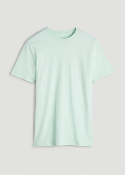 Core Cotton Crewneck Tee for Tall Men in Opal Blue
