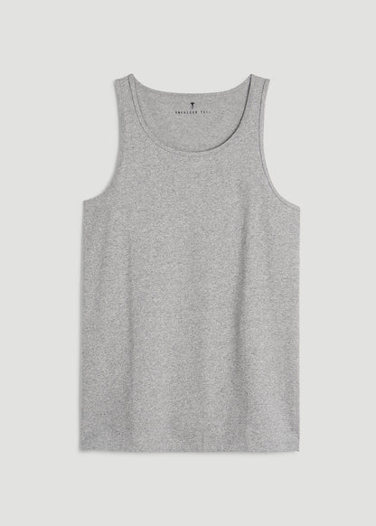 Core Cotton Tank for Tall Men in Heathered Grey