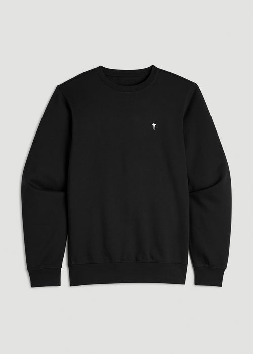Core Motion Fleece Crewneck for Tall Men in Black