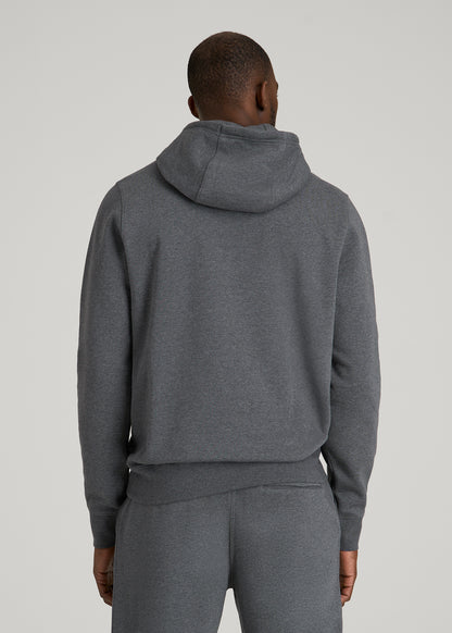 Core Motion Fleece Popover Hoodie for Tall Men in Charcoal Mix