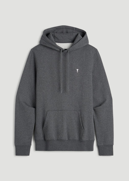 Core Motion Fleece Popover Hoodie for Tall Men in Charcoal Mix