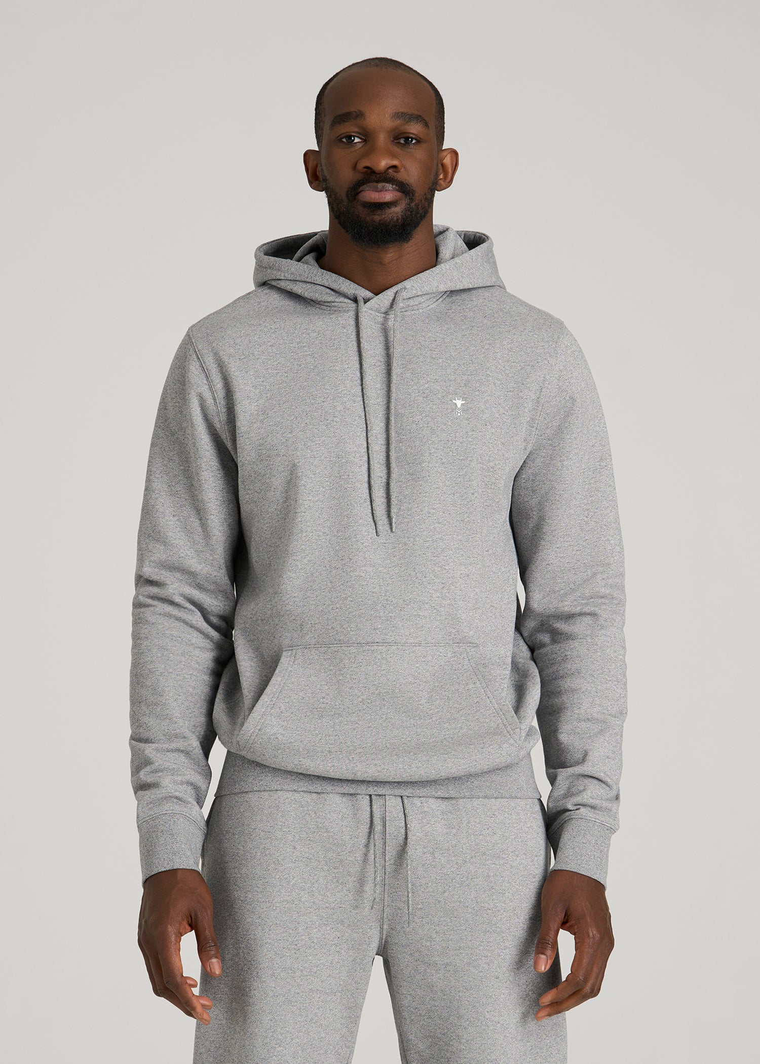 Core Motion Fleece Popover Hoodie for Tall Men in Heathered Grey
