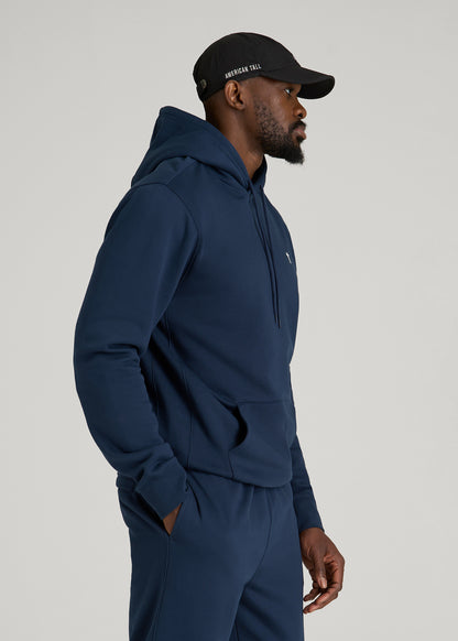 Core Motion Fleece Popover Hoodie for Tall Men in Navy Blue