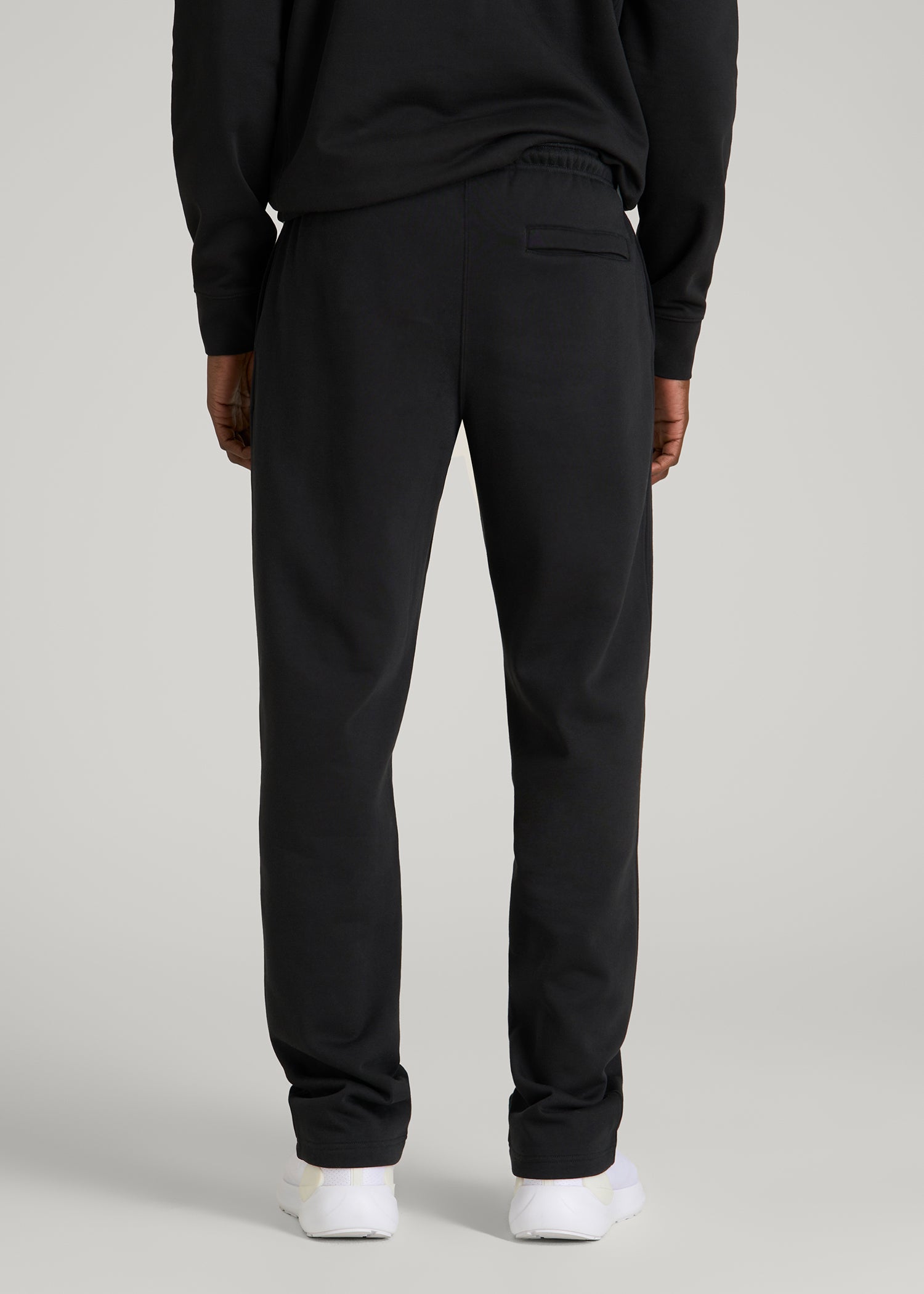 Core Motion Fleece Straight Leg Sweatpants for Tall Men in Black