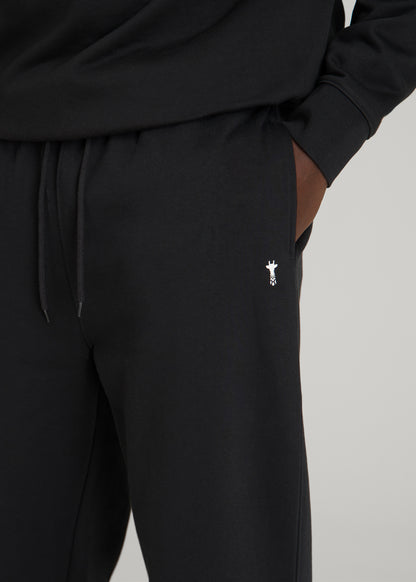 Core Motion Fleece Straight Leg Sweatpants for Tall Men in Black