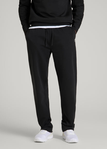 Core Motion Fleece Straight Leg Sweatpants for Tall Men in Black