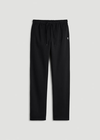 Core Motion Fleece Straight Leg Sweatpants for Tall Men in Black