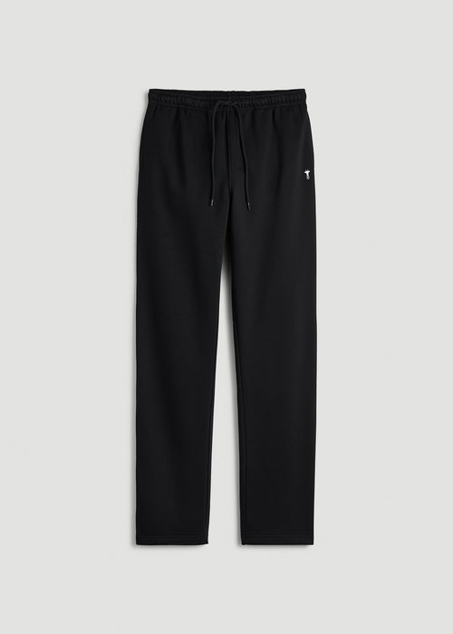 Core Motion Fleece Straight Leg Sweatpants for Tall Men in Black