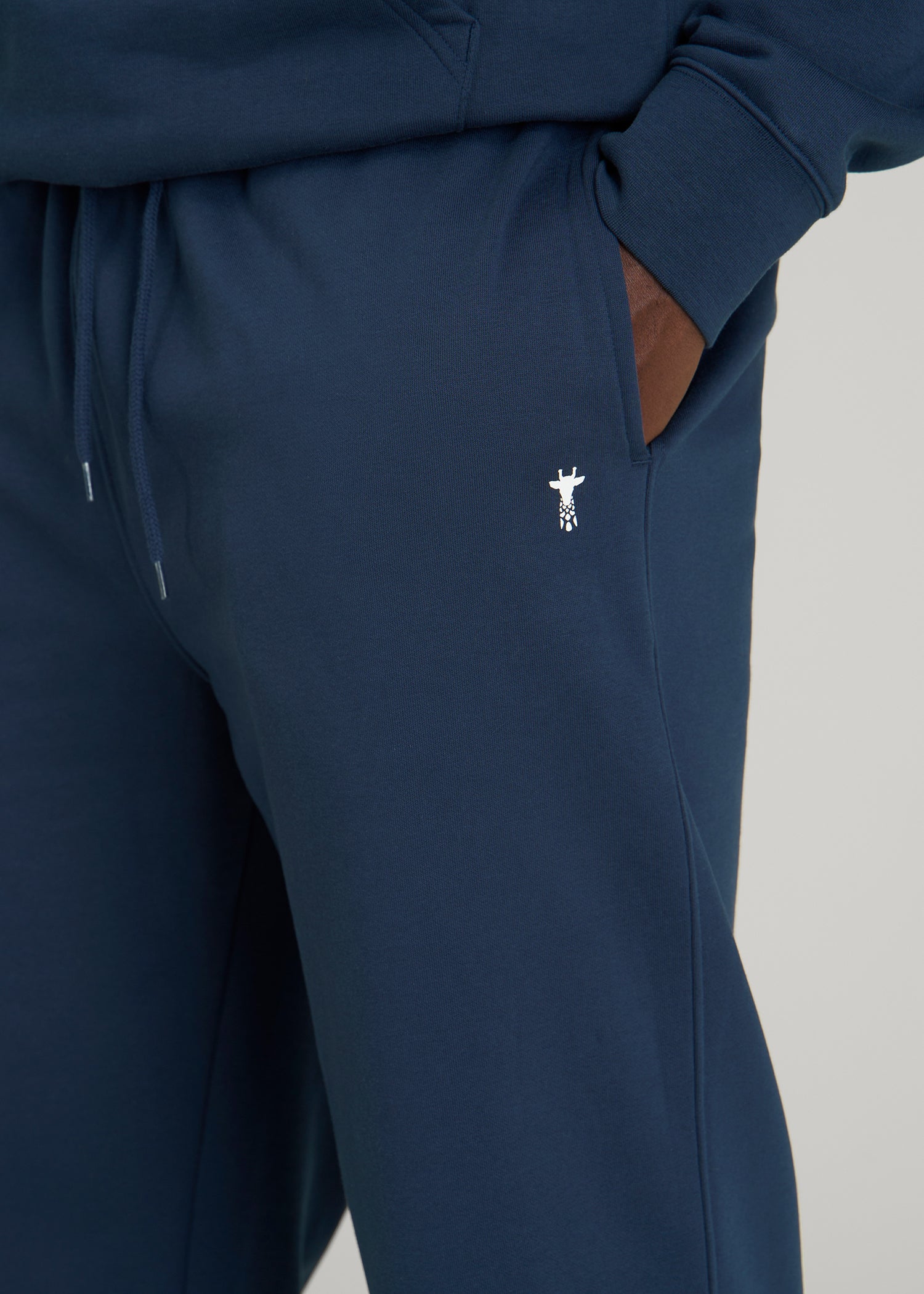 Core Motion Fleece Straight Leg Sweatpants for Tall Men in Navy Blue