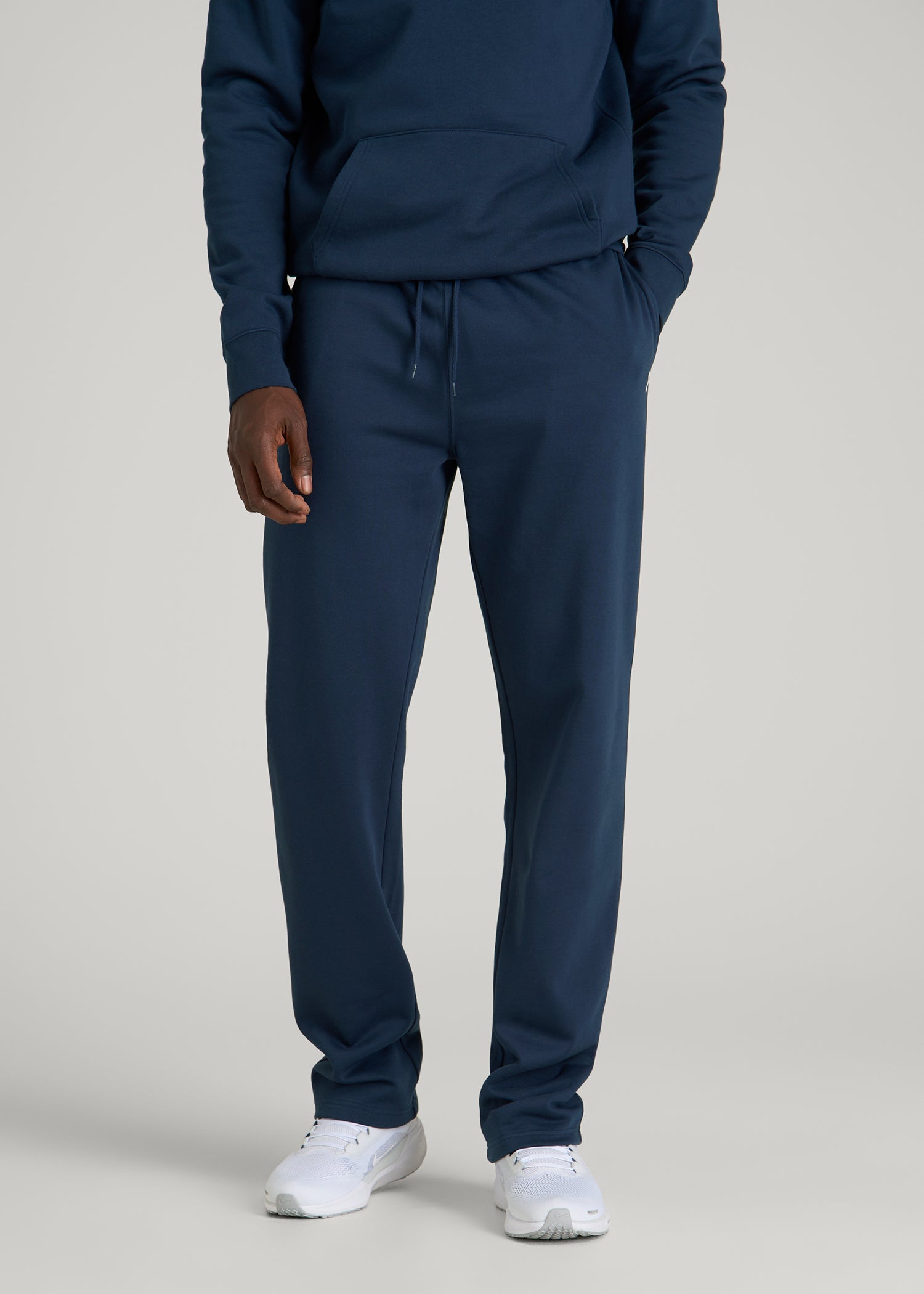 Core Motion Fleece Straight Leg Sweatpants for Tall Men in Navy Blue