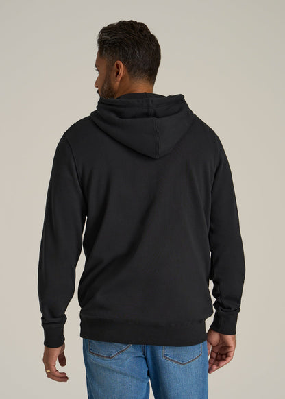 Logo Hoodie for Tall Men in Black