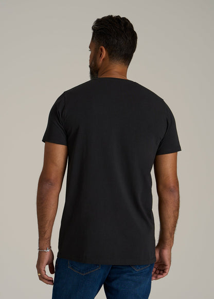 Logo Tee for Tall Men in Black