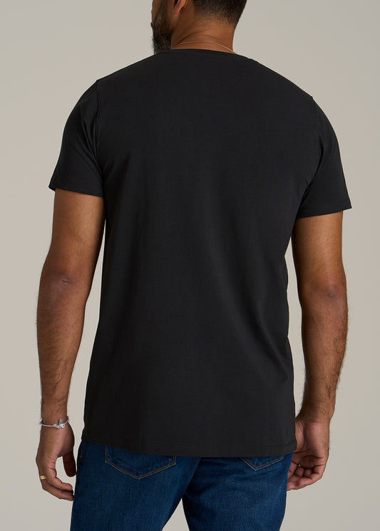 Logo Tee for Tall Men in Black