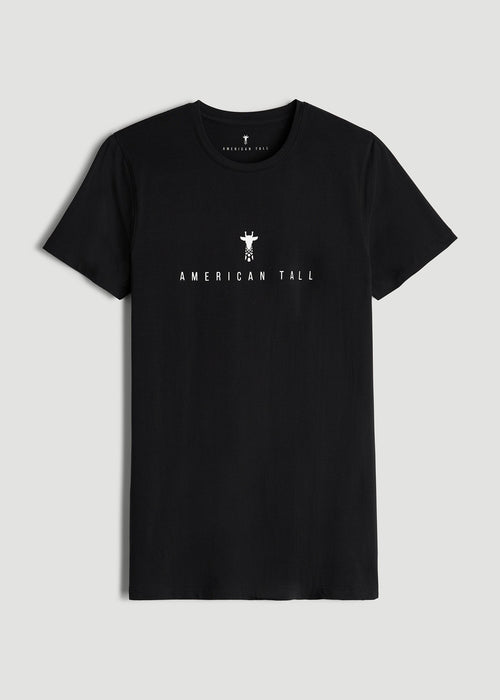 Regular Corporate Logo Tee for Men in Black