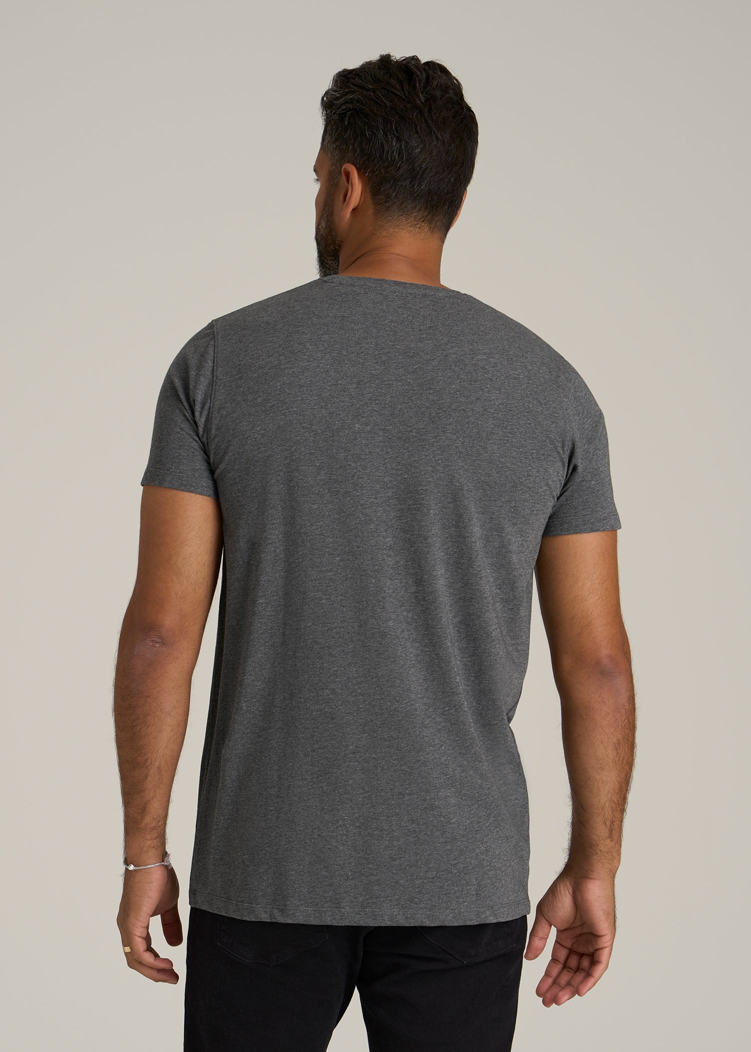 Regular Corporate Logo Tee for Men in Charcoal Mix