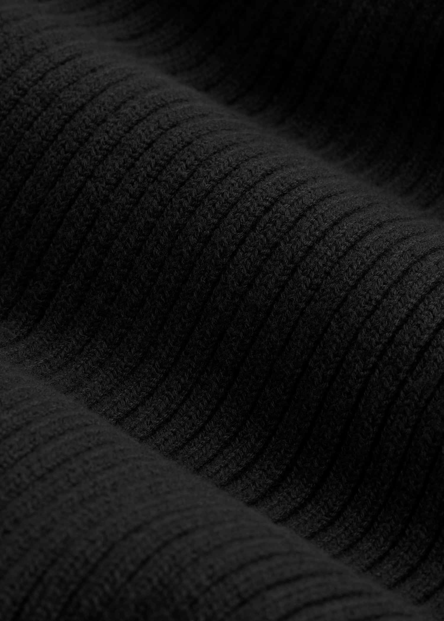 Cotton Beanie for Tall Men in Black