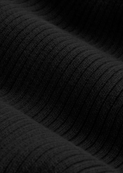 Cotton Beanie for Tall Men in Black