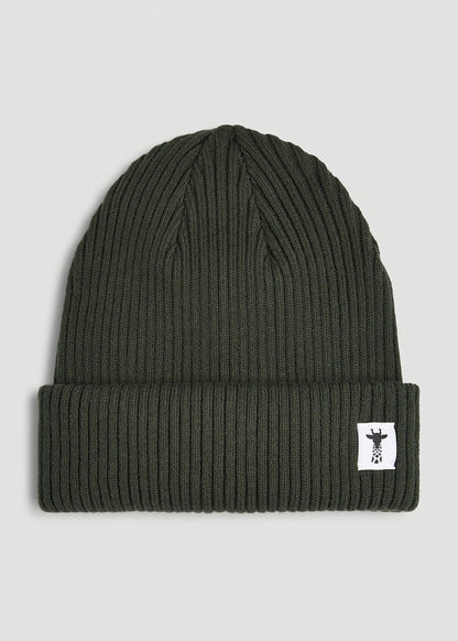 Cotton Beanie for Tall Men in Boreal Forest