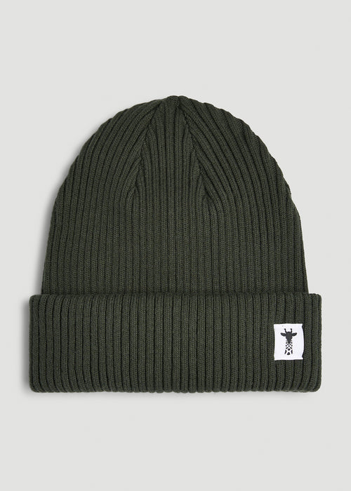Cotton Beanie for Tall Men in Boreal Forest