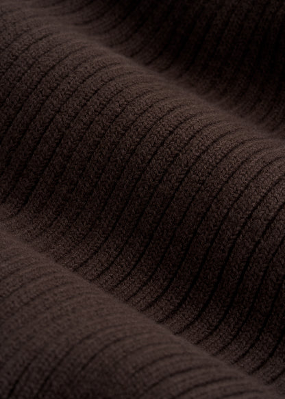 Cotton Beanie in Espresso