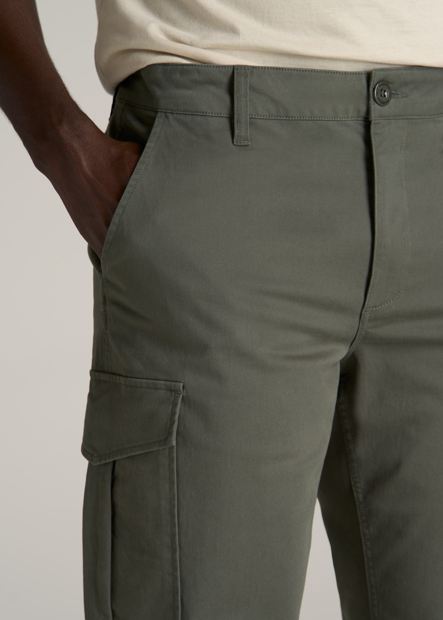 Tall Black Cargo Detail Casual Jogger, Tall