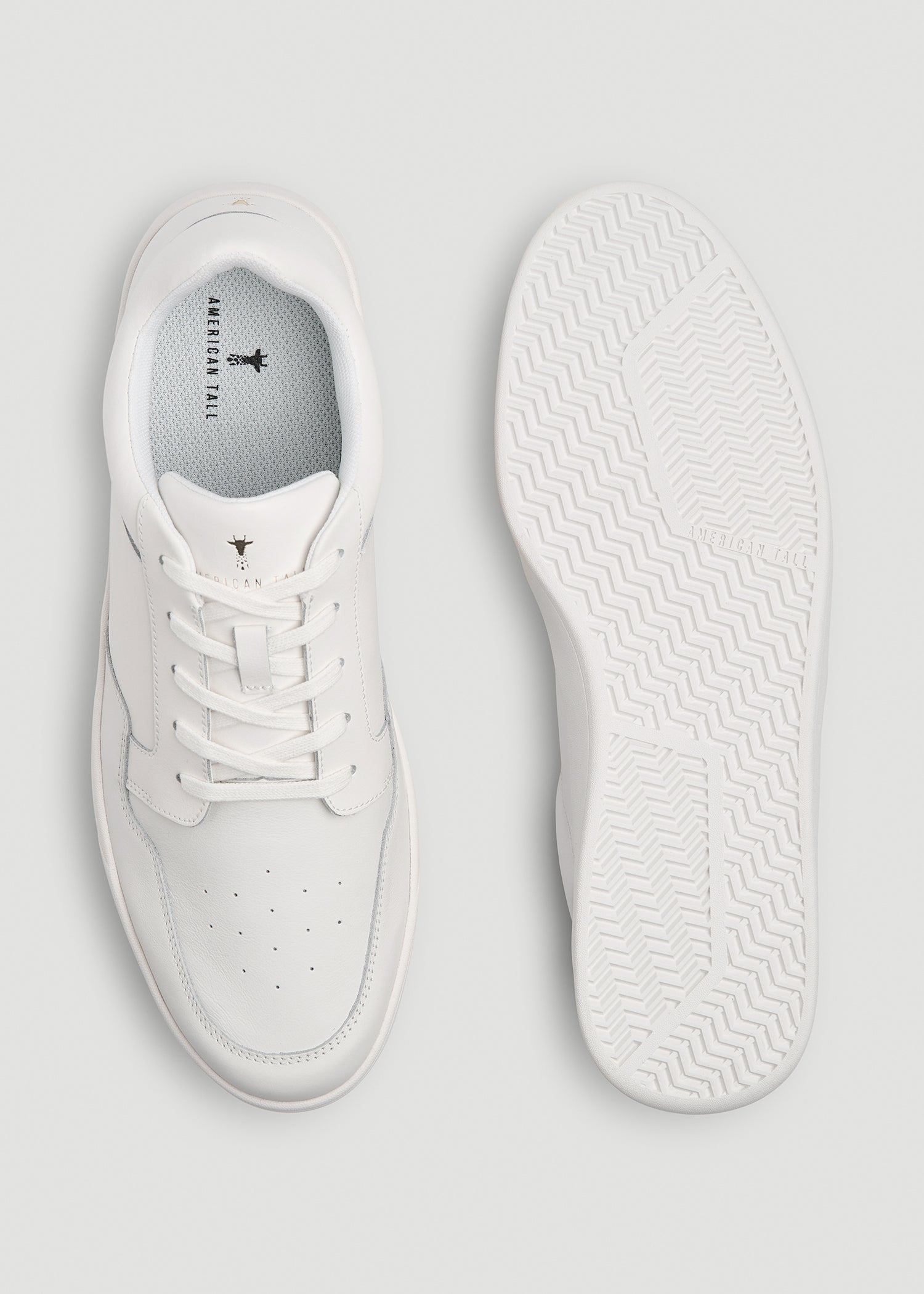 Court Sneaker for Tall Men in White