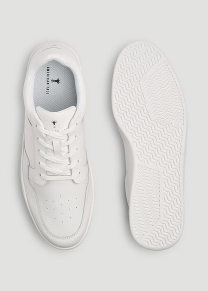 Court Sneaker for Tall Men in White
