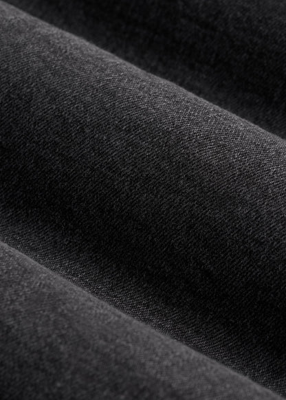 Denim Trucker Jacket for Tall Men in Washed Black