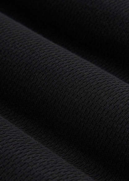 Double Honeycomb Thermal Crewneck for Tall Men in Black