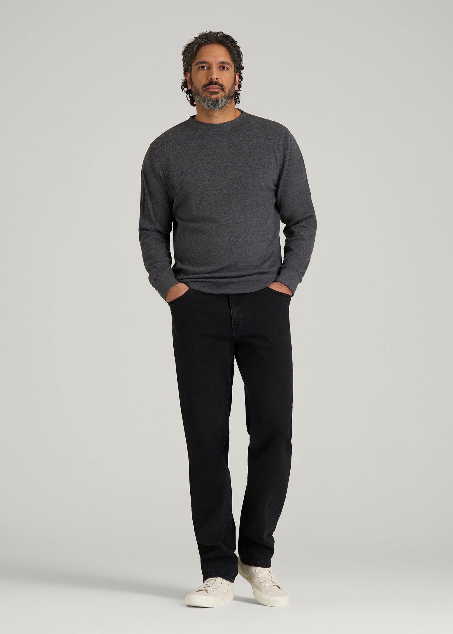 Double Honeycomb Thermal Crewneck Extra-Long Top | American Tall