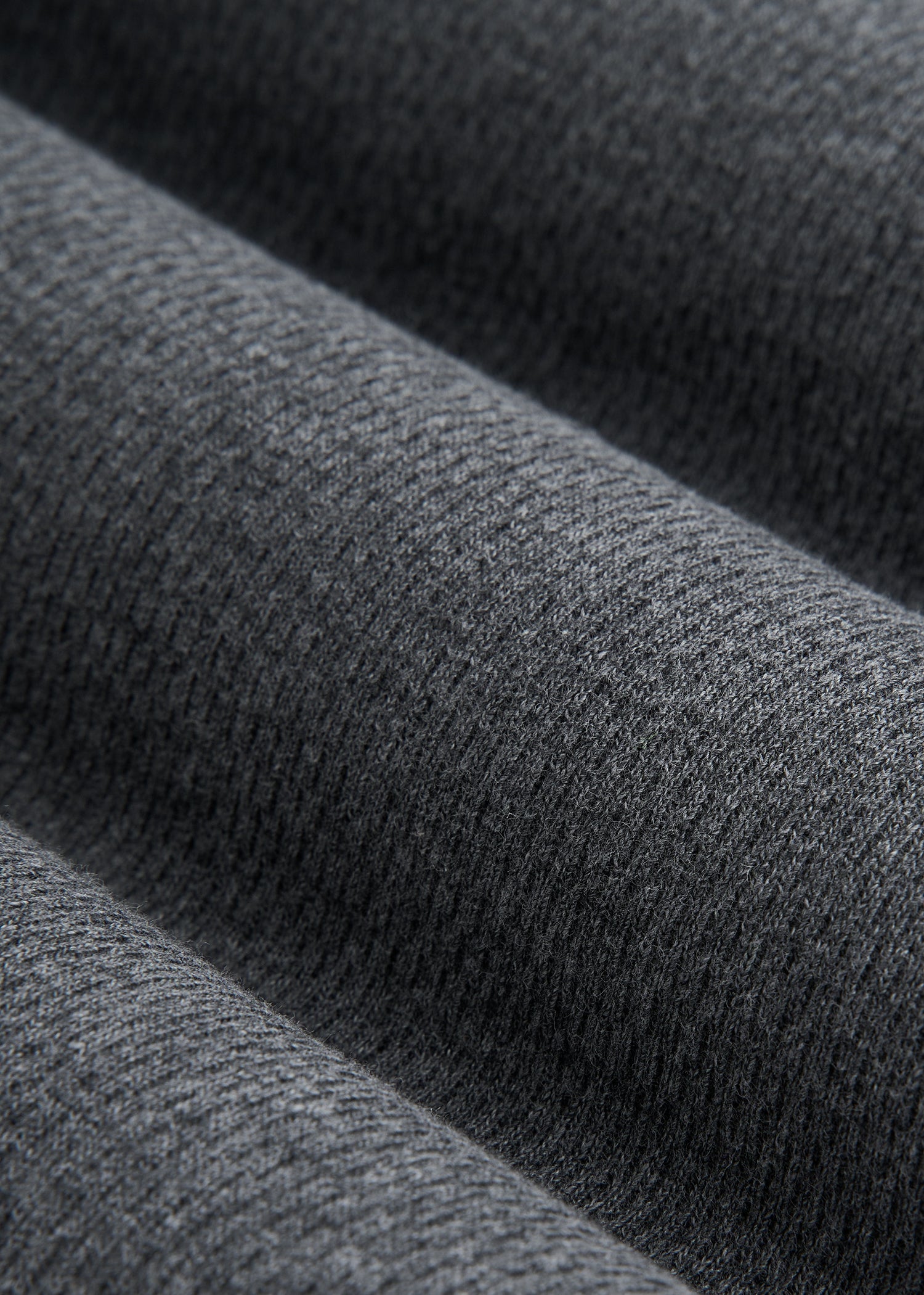 Double Honeycomb Thermal Crewneck  for Tall Men in Charcoal Mix