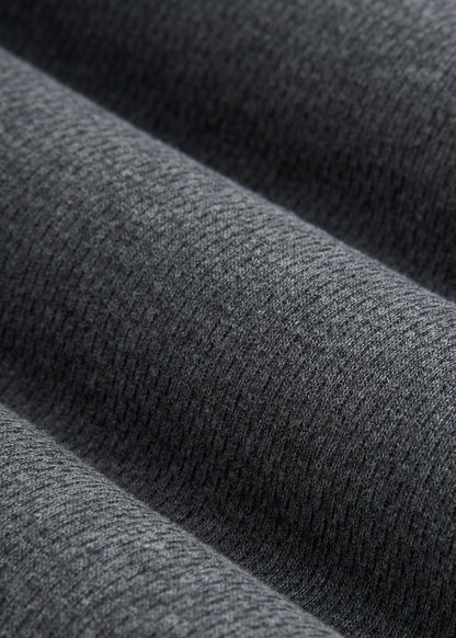 Double Honeycomb Thermal Crewneck  for Tall Men in Charcoal Mix