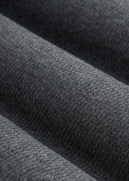 Double Honeycomb Thermal Crewneck  for Tall Men in Charcoal Mix