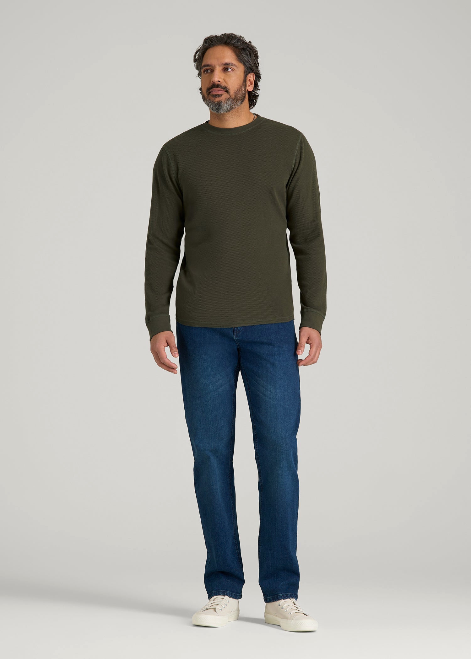 Double Honeycomb Thermal Crewneck Extra-Long Top | American Tall