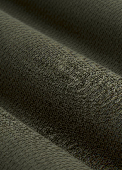 Double Honeycomb Thermal Crewneck for Tall Men in Dark Olive Green