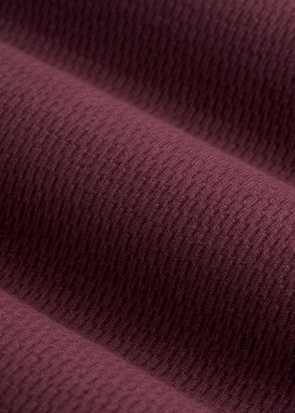 Double Honeycomb Thermal Crewneck for Tall Men in Tawny Port