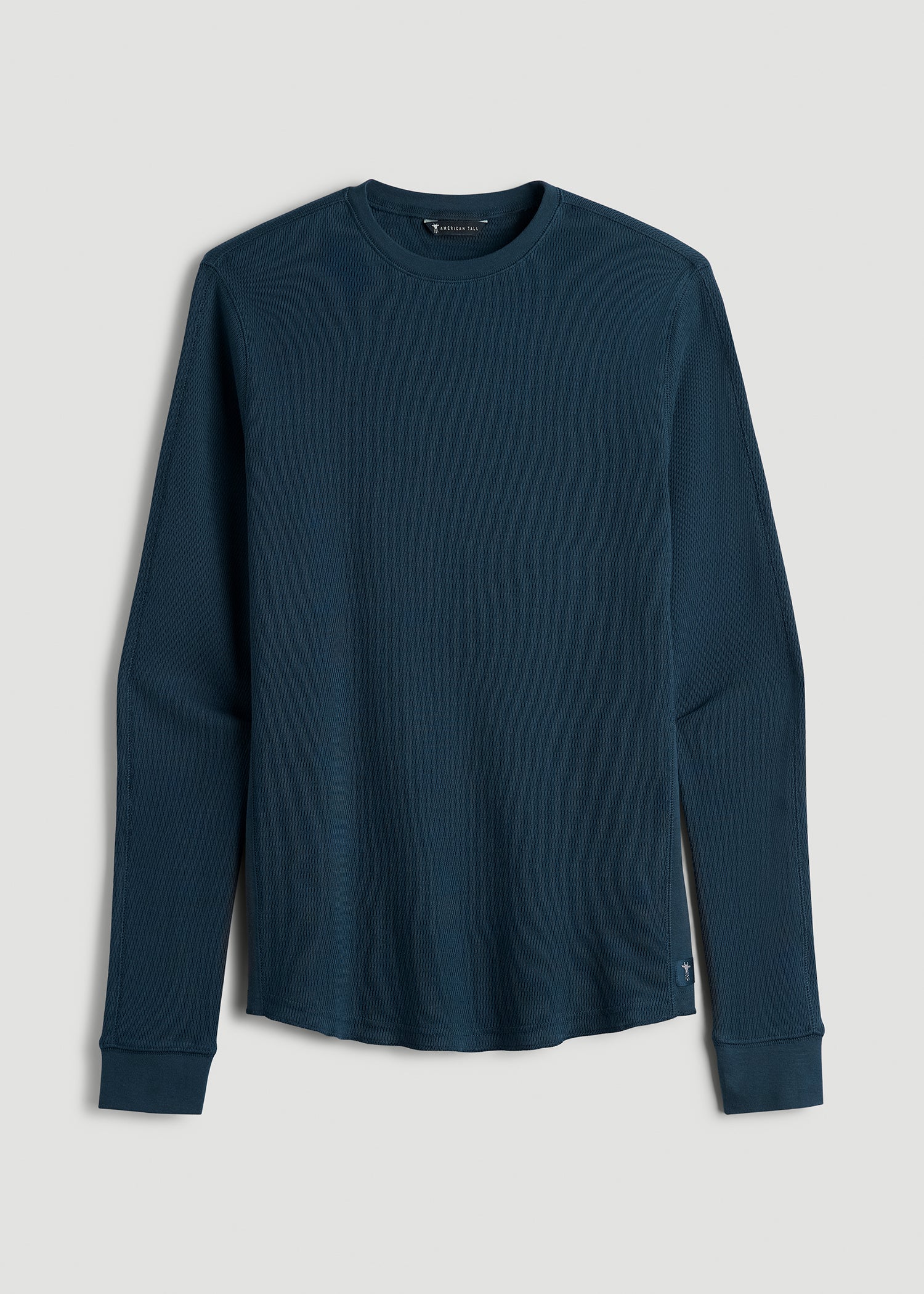 Double Honeycomb Thermal Crewneck for Tall Men in True Navy