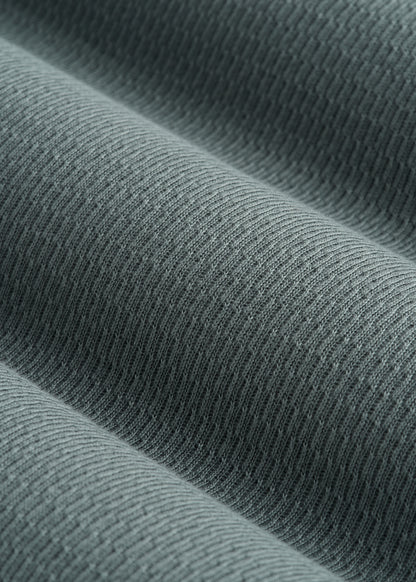 Double Honeycomb Thermal Long-Sleeve Henley Shirt for Tall Men in Balsam Green