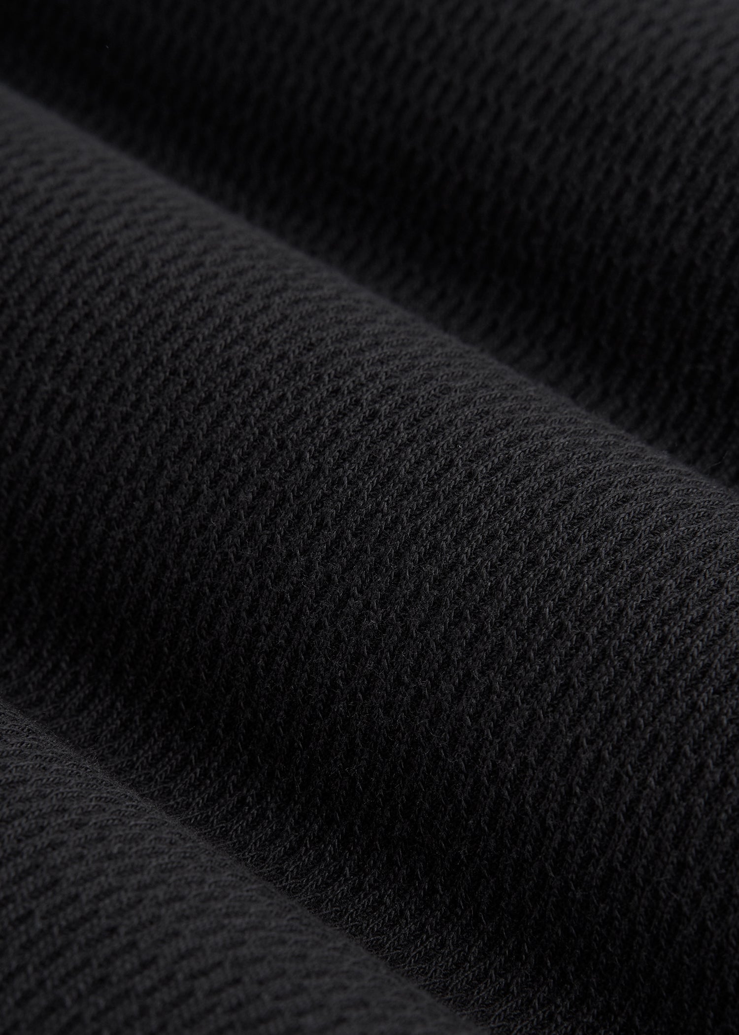 Double Honeycomb Thermal Long-Sleeve Henley Shirt for Tall Men in Black