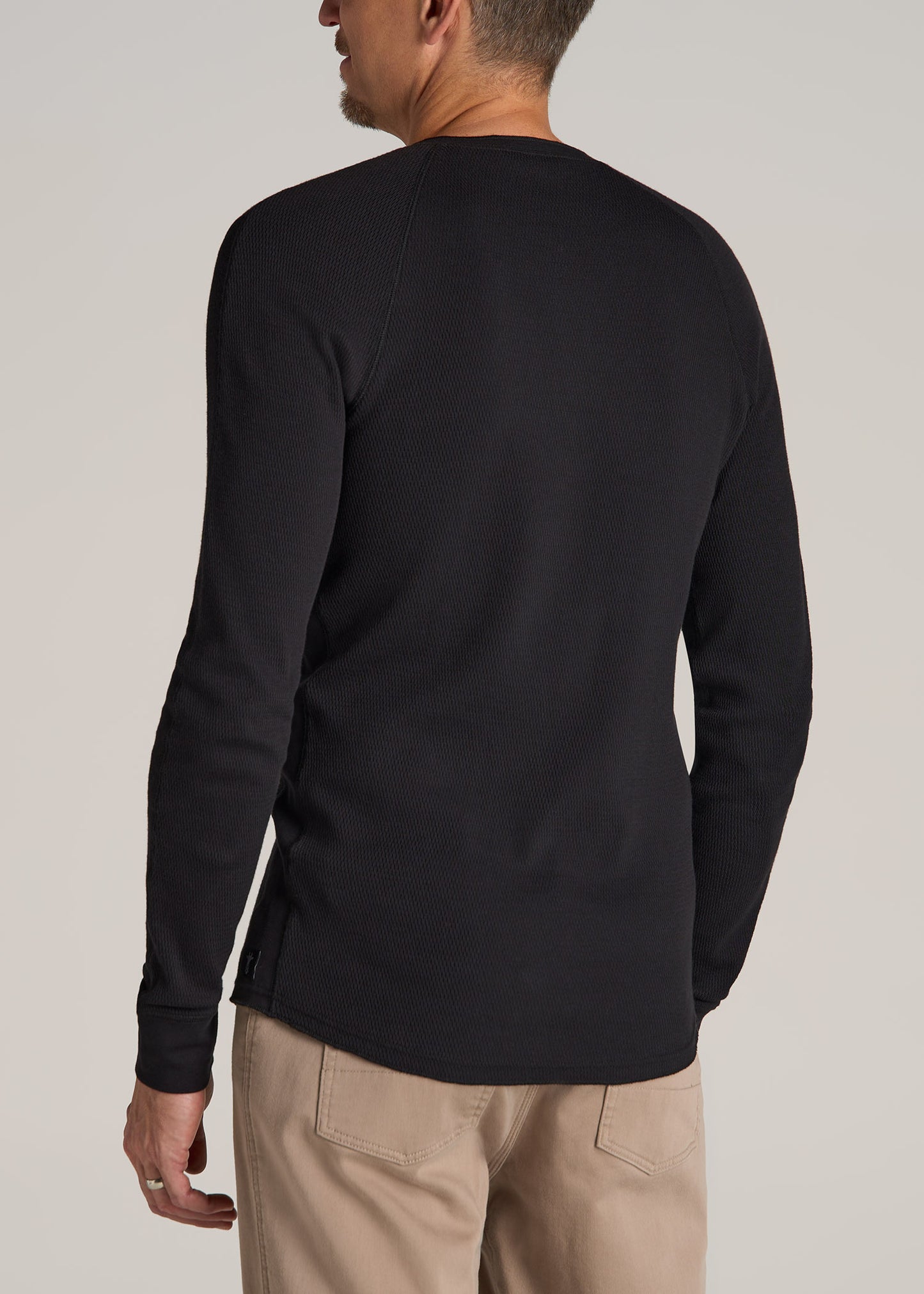 American-Tall-Men-Double-Honeycomb-Thermal-LS-Henley-Black-back