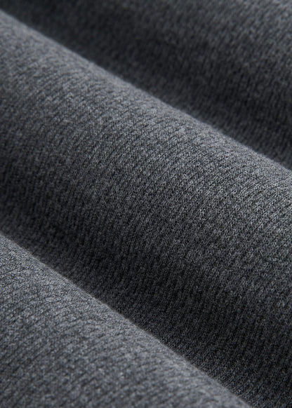 Double Honeycomb Thermal Long-Sleeve Henley Shirt for Tall Men in Charcoal Mix