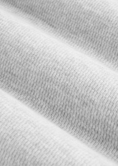 Double Honeycomb Thermal Long-Sleeve Henley Shirt for Tall Men in Light Heather Grey