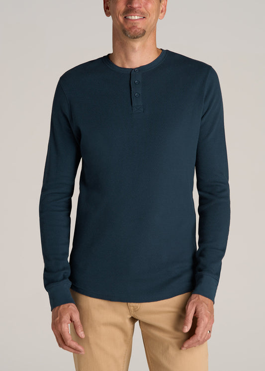 American-Tall-Men-Double-Honeycomb-Thermal-LS-Henley-True-Navy-front