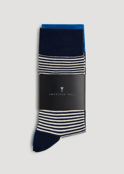 Dress Socks Size 14 to 17 (3-Pack) for Tall Men in Pack F