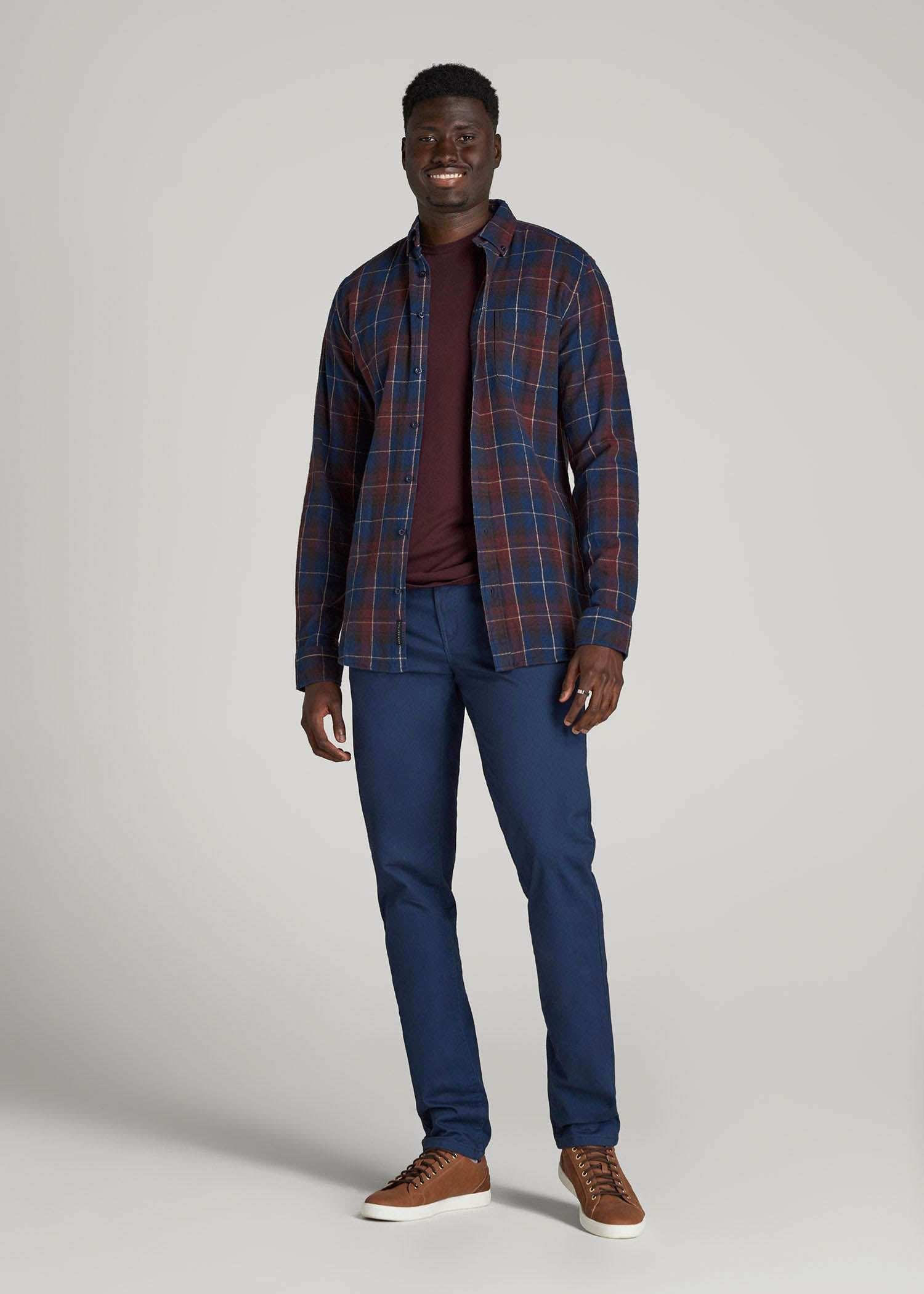 × everyone Pants NAVY Men's Tall Dylan Slim Fit Five-Pocket Pants Marine Navy – American