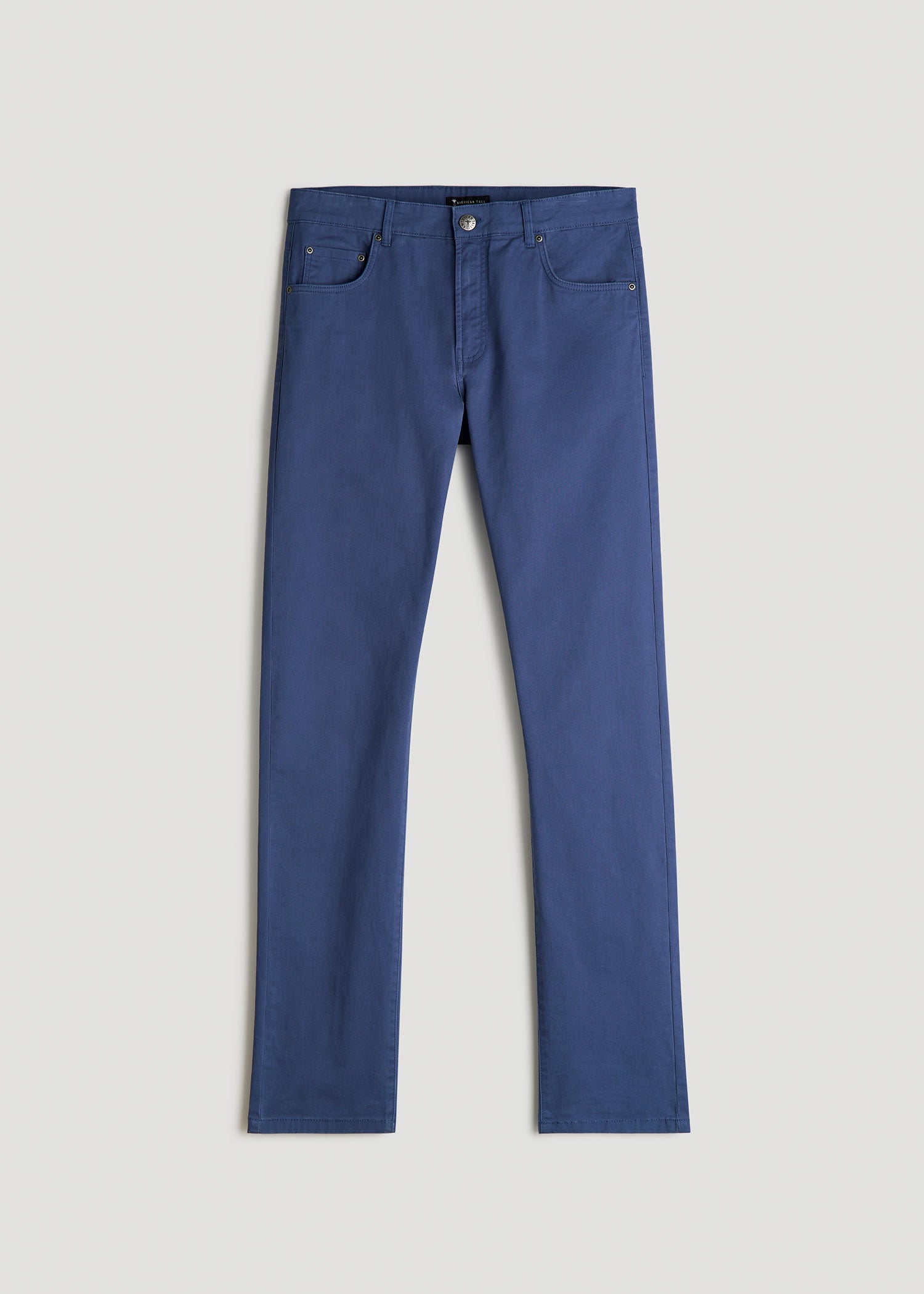 Dylan Slim Fit Five-Pocket Pants For Tall Men in Steel Blue