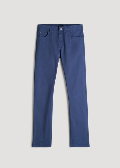 Dylan Slim Fit Five-Pocket Pants For Tall Men in Steel Blue