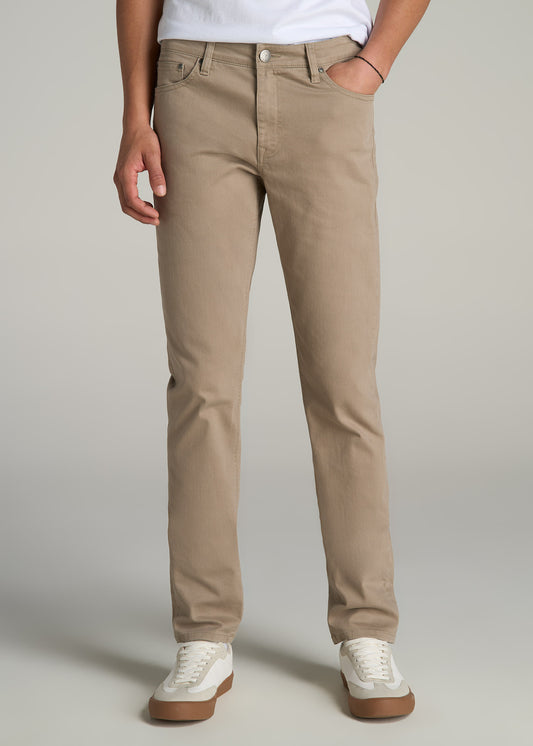 Dylan Slim Fit Colored Jeans for Tall Men in Clay Wash