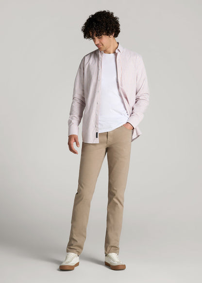 Dylan Slim Fit Colored Jeans for Tall Men in Clay Wash