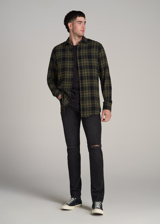 Dylan SLIM-FIT Jeans for Tall Men in Olive Green Wash